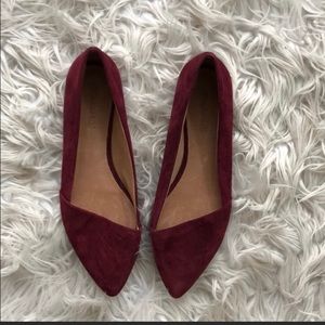 Madewell Mira Burgundy Flats Women Shoes Size 11